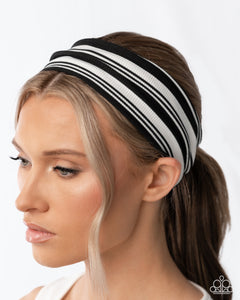 Paparazzi Striped Symphony - Black Hair Accessory