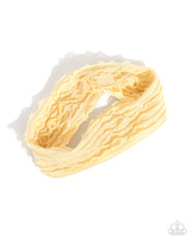 Load image into Gallery viewer, Paparazzi Textured Tutor - Yellow Hair Accessory
