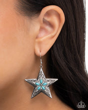 Load image into Gallery viewer, Paparazzi Sheriff Santa Fe - Blue Earrings
