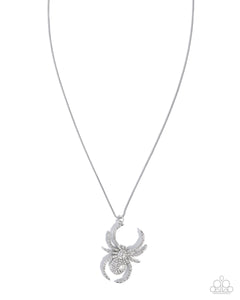 Paparazzi Spider Story - White Necklace
