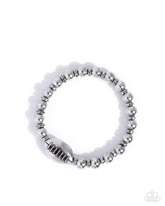 Paparazzi Football Flair - Silver Bracelet