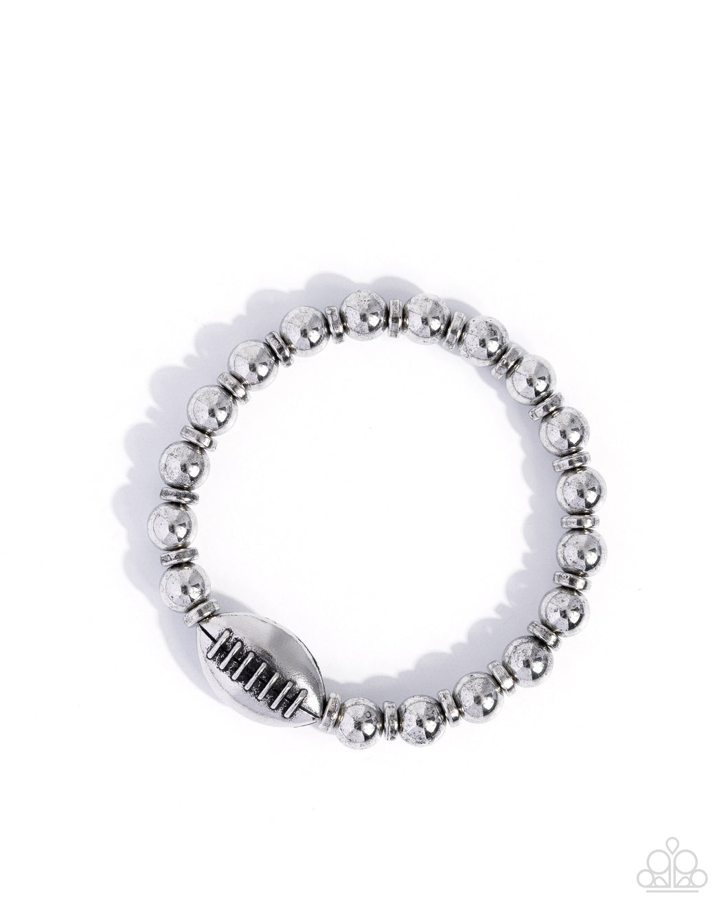 Paparazzi Football Flair - Silver Bracelet