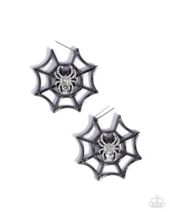 Paparazzi Spiderweb Showcase - Black Earrings