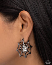 Load image into Gallery viewer, Paparazzi Spiderweb Showcase - Black Earrings
