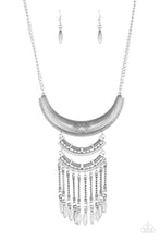 Load image into Gallery viewer, Paparazzi "Eastern Empress" Silver Necklace &amp; Earring Set Paparazzi Jewelry
