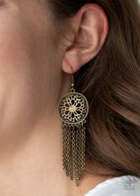 Load image into Gallery viewer, Paparazzi "Blissfully Botanical" Brass Earrings Paparazzi Jewelry
