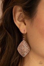Load image into Gallery viewer, Flauntable Florals - copper - Paparazzi earrings
