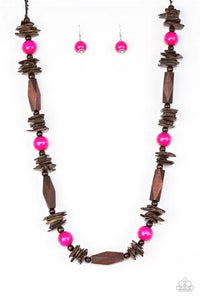 Paparazzi Cozumel Coast - Pink Necklace