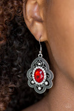 Load image into Gallery viewer, Paparazzi Reign Supreme - Red Earrings
