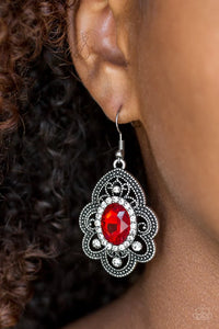 Paparazzi Reign Supreme - Red Earrings