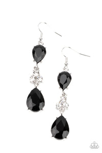 Paparazzi Once Upon A Twinkle - Black Earrings