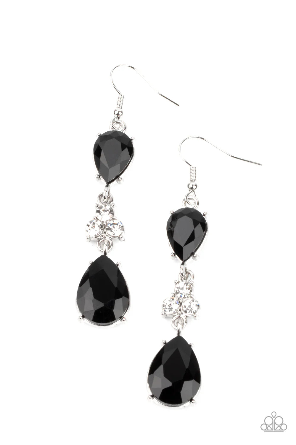 Paparazzi Once Upon A Twinkle - Black Earrings