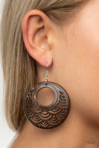 Paparazzi Tropical Canopy - Brown Earrings