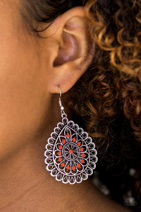 Paparazzi Sweet As Spring - Orange Earrings