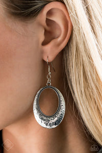 Paparazzi Tempest Texture - Silver Earrings