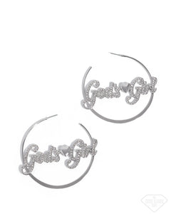 Paparazzi Shine With Purpose - White Earrings