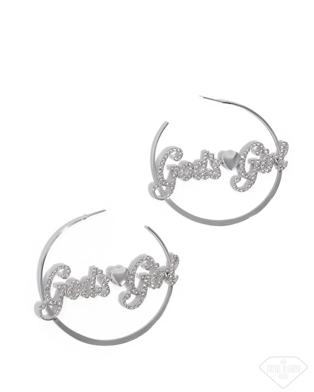 Paparazzi Shine With Purpose - White Earrings