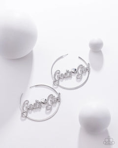 Paparazzi Shine With Purpose - White Earrings
