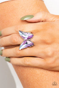 Paparazzi Fluorescent Flutter - Purple Ring