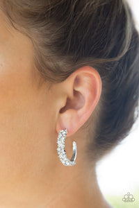 Paparazzi Glitter Galaxy - White Earrings