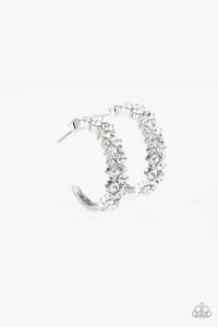 Paparazzi Glitter Galaxy - White Earrings