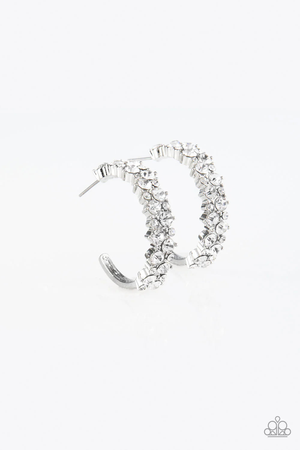 Paparazzi Glitter Galaxy - White Earrings