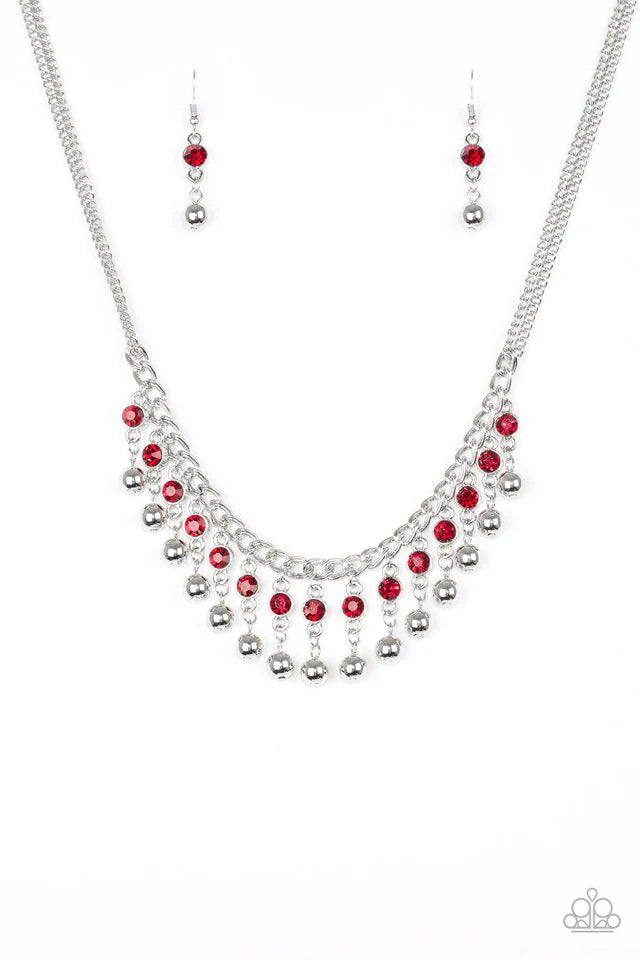 Paparazzi Pageant Queen - Red Necklace