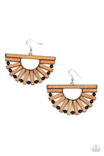 Load image into Gallery viewer, Paparazzi Wooden Wonderland - Black Earrings
