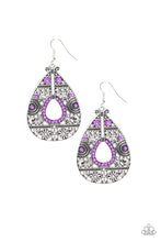 Load image into Gallery viewer, Paparazzi Malibu Gardens - Purple Earrings
