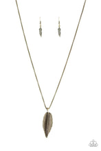 Load image into Gallery viewer, Paparazzi Feather Forager - Brass Necklace
