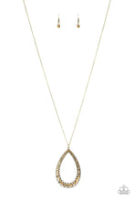 Load image into Gallery viewer, Paparazzi Big Ticket Twinkle - Brass Necklace
