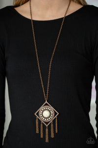 Paparazzi Sandstone Solstice - Copper Necklace