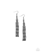 Load image into Gallery viewer, Paparazzi Empire State Etiquette - Black Earrings
