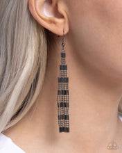 Load image into Gallery viewer, Paparazzi Empire State Etiquette - Black Earrings
