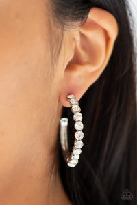 Paparazzi My Kind Of Shine - White Earrings