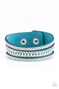 Paparazzi Rollin In Rhinestones - Blue Bracelet