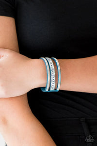 Paparazzi Rollin In Rhinestones - Blue Bracelet