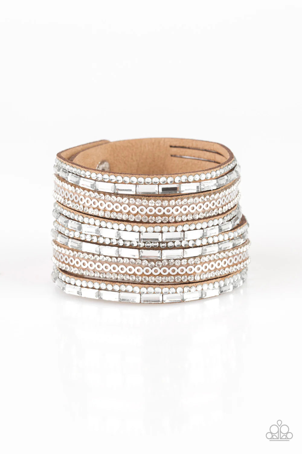 Paparazzi A Wait And Sequin Attitude - Brown Bracelet