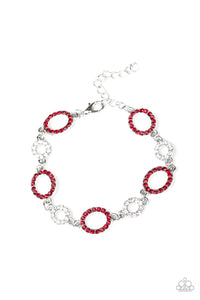 Paparazzi Bubbly Bedazzle - Red Bracelet