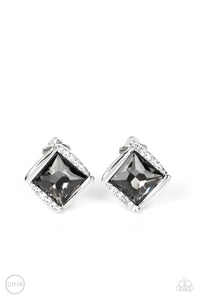 Paparazzi Sparkle Squared - Silver Earrings