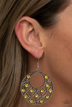 Load image into Gallery viewer, Paparazzi Garden Garnish - Yellow Earrings
