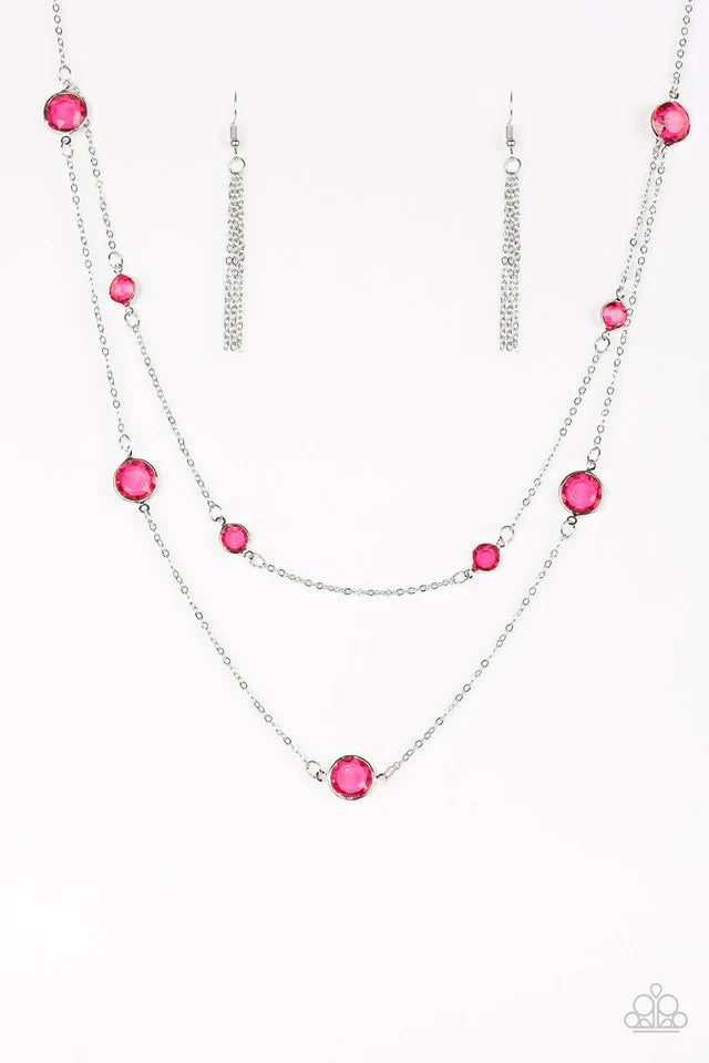 Paparazzi Raise Your Glass - Pink Necklace