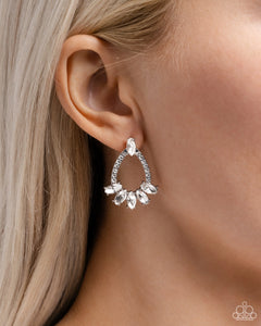 Paparazzi Experience Elegance - White Earrings