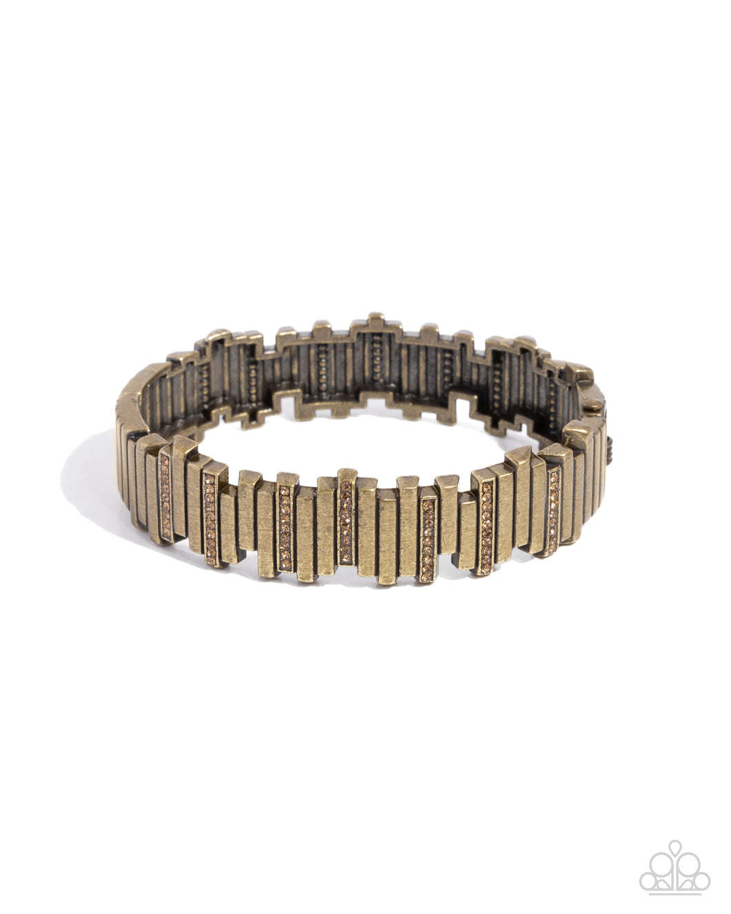 Paparazzi Admirably Aligned - Brass Bracelet