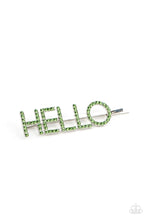 Load image into Gallery viewer, Paparazzi Hello There - Green Hair Accessory
