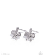 Load image into Gallery viewer, Paparazzi Tactical Turtle - Silver Earrings
