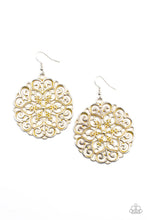 Load image into Gallery viewer, Paparazzi MANDALA Effect - Yellow Earrings

