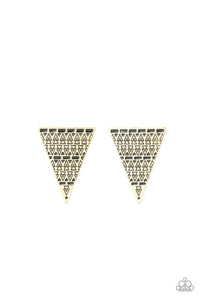 Paparazzi Terra Tricolor - Brass Earrings