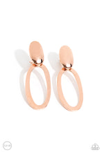 Load image into Gallery viewer, Paparazzi Pull OVAL! - Copper Earrings
