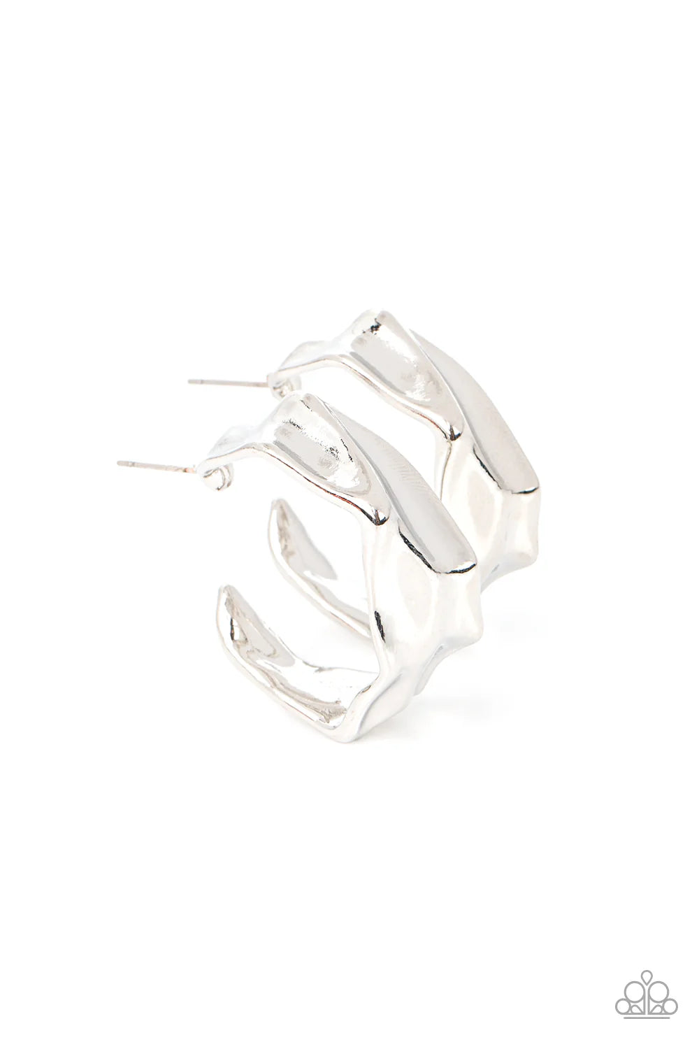 Paparazzi Cutting Edge Couture - Silver Earrings